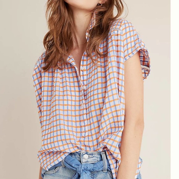 Anthropologie Tops - Anthropologie Pilcro The Surf Henley Blouse